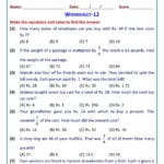 Recorded Lectures On Algebra Ncert Solutions For Grade 7 Students Or Linear Equation In One Variable Worksheet