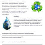 Recycling Water Shortage Readind Comprehension And Vocabulary Also Recycling Worksheets For Elementary Students