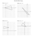 Reflection Of 3 Vertices Over Various Lines A With Reflections Practice Worksheet