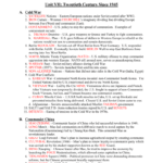 Regents Review Unit 7 Answers And America In The 20Th Century The Cold War Worksheet Answers