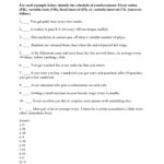 Reinforcement Schedules Practice With Answers With Getting Paid Reinforcement Worksheet Answers