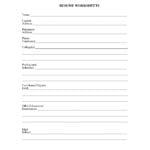 Resume Worksheet For High School Students  Jwritings In Resume Worksheets For Students