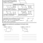 Reteach 63 For Geometry Parallelogram Worksheet Answers