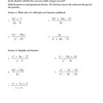 Rf 1 Introduction To Rational Functions  Mathops Also Rational Functions Worksheet