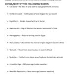 River Valley Review Sheet Intended For River Valley Civilizations Worksheet Answers