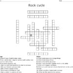 Rock Cycle Crossword  Wordmint With Regard To Rock Cycle Worksheet Answer Key