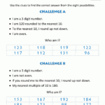 Rounding Numbers Worksheet  Rounding Challenges Inside Rounding Word Problems Worksheets