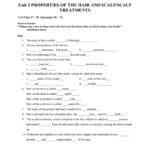 Scalp Treatments Worksheet  Miller As Well As Hair And Fiber Unit Worksheet Answers
