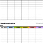 Schedule Worksheet S Free Weekly For Excel  Smorad Also Schedule Worksheet Templates