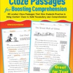 Scholastic As Well As Cloze Reading Worksheets