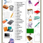 School Objects Interactive Worksheet Intended For Label School Supplies Worksheet