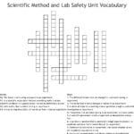 Scientific Method And Lab Safety Unit Vocabulary Crossword  Wordmint Together With Scientific Procedures And Safety Worksheet