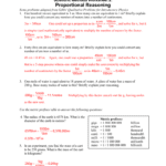 Scientific Methods Worksheet 2 Inside Proportional Reasoning Worksheet
