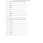 Scientific Notation Worksheet With Regard To Scientific Notation Worksheet Chemistry