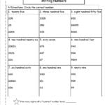 Second Grade Reading And Writing Numbers To 1000 Worksheets And Reading And Writing Worksheets