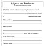 Second Grade Sentences Worksheets Ccss 2L1F Worksheets As Well As Subject And Predicate Worksheet