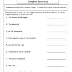 Second Grade Sentences Worksheets Ccss 2L1F Worksheets Pertaining To Sentence Correction Worksheets