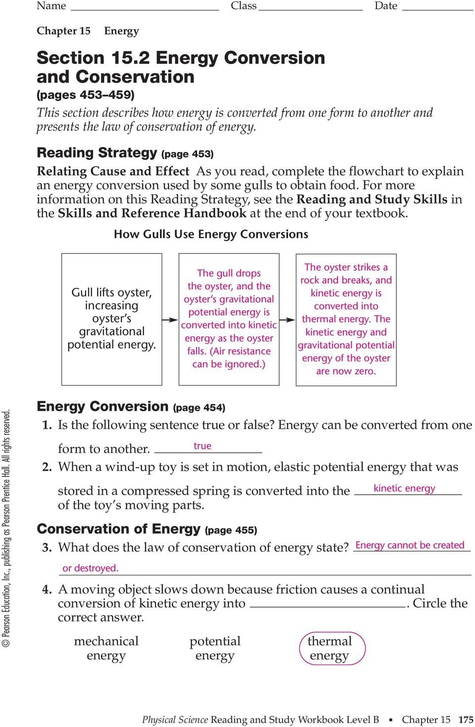 Section 151 Energy And Its Forms Pages   Pdf Inside Section 15 2 Energy Conversion And Conservation Worksheet Answers