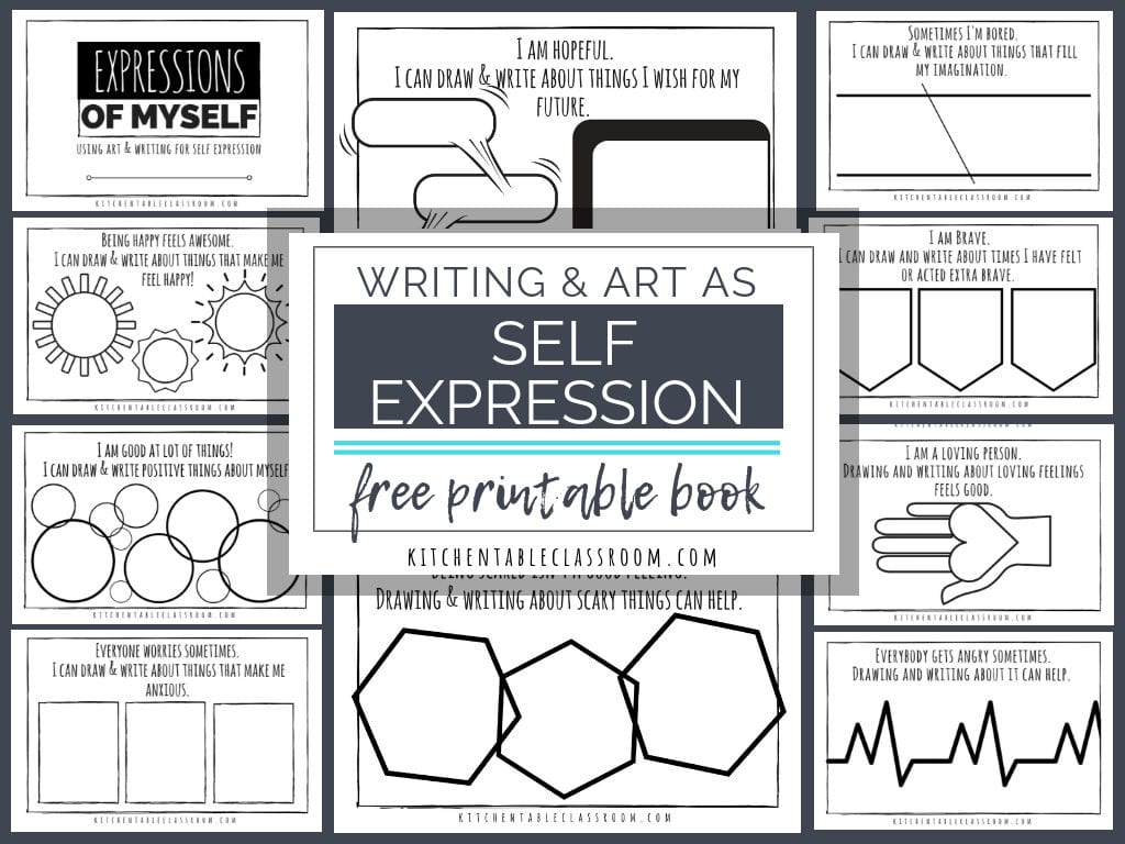 Self Expression Through Writing  Art Free Self Esteem Worksheets With Regard To Self Esteem Printable Worksheets