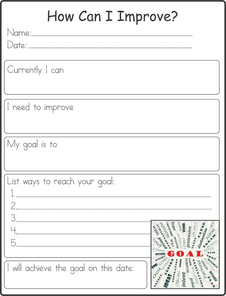 Self Improvement Worksheet  Your Therapy Source With Impulse Control Activities Amp Worksheets For Elementary Students