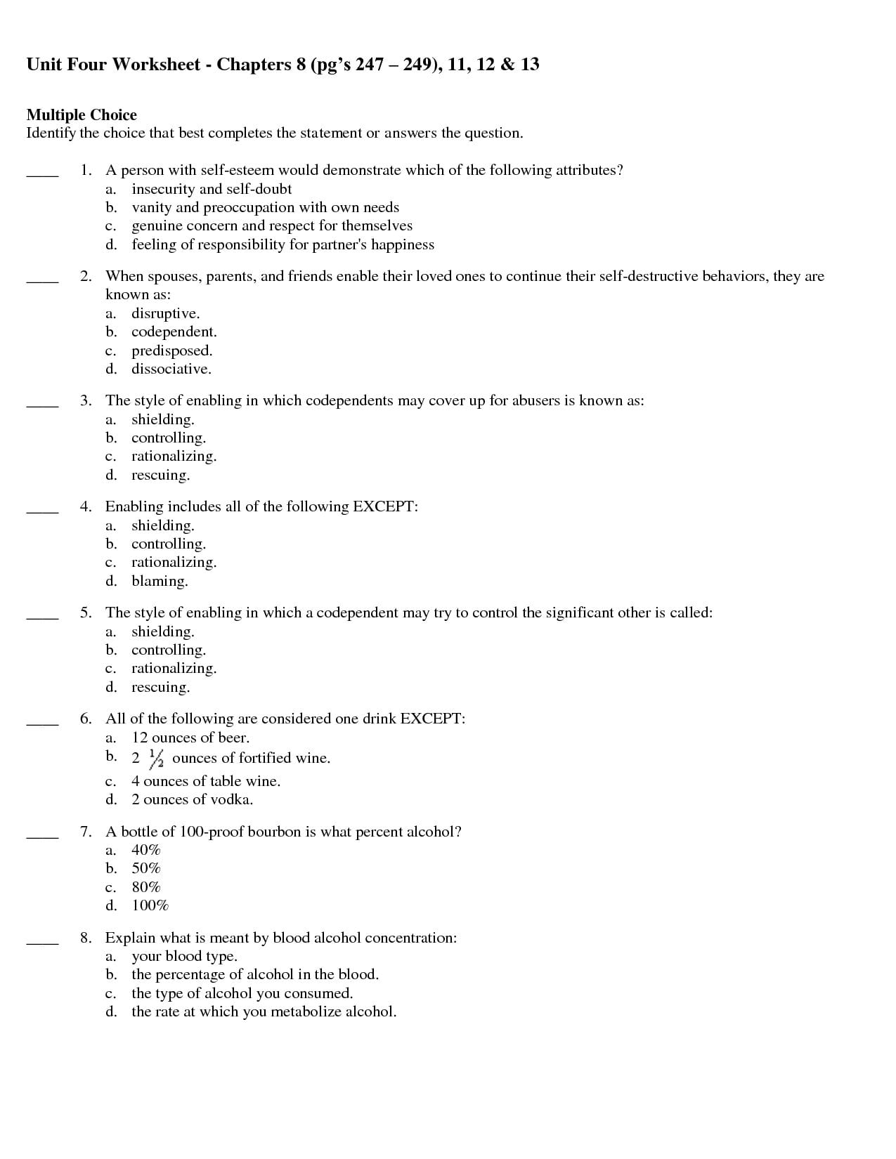 Self Respect Worksheets  Free Worksheets Library  Download And Print In Respect Worksheets Pdf