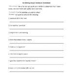 Sentences Worksheets  Simple Sentences Worksheets Along With Writing Sentences Worksheets Pdf