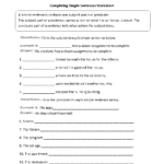 Sentences Worksheets  Simple Sentences Worksheets With Regard To Writing Sentences Worksheets Pdf