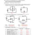 Series Circuits Along With Series Parallel Circuit Worksheet
