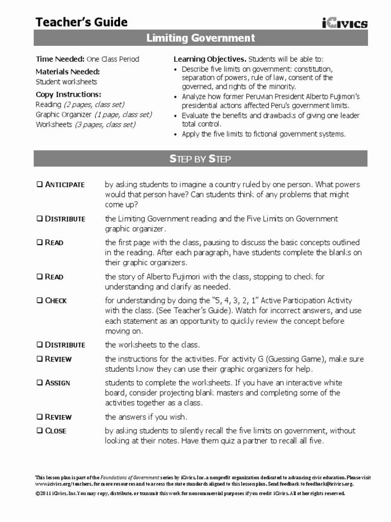 Seven Principles Of Government Worksheet Answer Key  Briefencounters Intended For Seven Principles Of Government Worksheet Answer Key