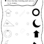 Shadow Matching Game Of Shapes For Preschool Kids Activity Worksheet As Well As Espanol Para Ninos Worksheets