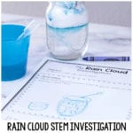Shaving Cream Rain Cloud Stem Experiment And Printable Life Over C's As Well As Cloud In A Bottle Experiment Worksheet