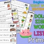 Sight Word Sentences Worksheets And Posters Dolch Primer  Etsy As Well As Sight Word Sentences Worksheets