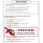Simple Subjects  Super Teacher Worksheets Pages 1  2  Text As Well As Super Teacher Worksheets Answer Key