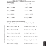 Skills Practice Properties Of Logarithms 75 Together With Properties Of Logarithms Worksheet