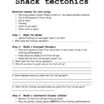 Snack Tectonics Lab Intended For Snack Tectonics Lab Worksheet