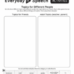 Social Skills Videos  Everyday Speech  Everyday Speech For Skills Tutor Worksheets