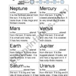 Solar System  Reading Comprehension  Ordinal Numbers  Esl Regarding Solar System Reading Comprehension Worksheets
