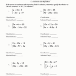 Solutions  Worksheet Images Within One Solution No Solution Infinite Solutions Worksheet