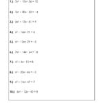 Solve Quadratic Equationscompeting The Square Worksheets With Quadratic Equation Worksheet With Answers