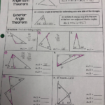 Solved Exterior Angle Theorem And Triangle Sum Theorem Pl As Well As Triangle Angle Sum Worksheet Answer Key