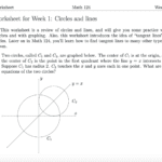 Solved This Worksheet Is A Review Of Circles And Lines A As Well As Circles Worksheet Answers