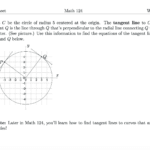 Solved Worksheet Math 124 Week 1 2 Let C Be The Circle O Together With Finding The Equation Of A Line Worksheet