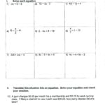 Solving 2 Step Equations Worksheet Math – Upskillclub Along With Two Step Equations Worksheet Answers