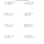 Solving Equations With Variables On Both Sides Worksheet 8Th Grade For Solving Equations With Variables On Both Sides Worksheet