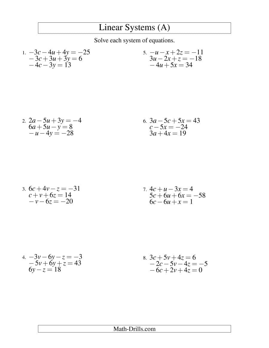 Solving Equations With Variables On Both Sides Worksheet 8Th Grade In Solving Equations With Variables On Both Sides Worksheet 8Th Grade