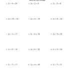 Solving Linear Equations  Form Ax  B  C A Intended For Solving Linear Equations Worksheet