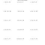 Solving Linear Equations Worksheet Nice Excel Worksheet  Yooob For Linear Equations Worksheet With Answers