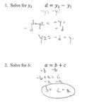 Solving Literal Equations Students Are Given Three Literal Equations For Literal Equations Worksheet Answers