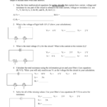 Solving Series And Parallel Circuits Worksheet Throughout Voltage Current And Resistance Worksheet