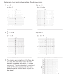 Solving Systems Of Linear Equationsgraphing Also Solving Systems Of Equations By Graphing Worksheet Answer Key